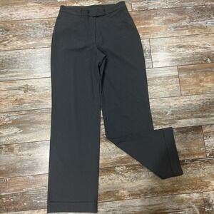 Express Y2K Stretch Gray Straight Leg Cuffed Dress Pants Womens‎ 5/6 Career Work